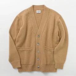 YONETOMI NEW BASIC Cardigans^/ Soft lamb wool knit cardigan