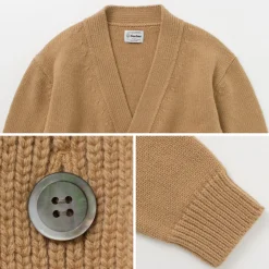 YONETOMI NEW BASIC Cardigans^/ Soft lamb wool knit cardigan