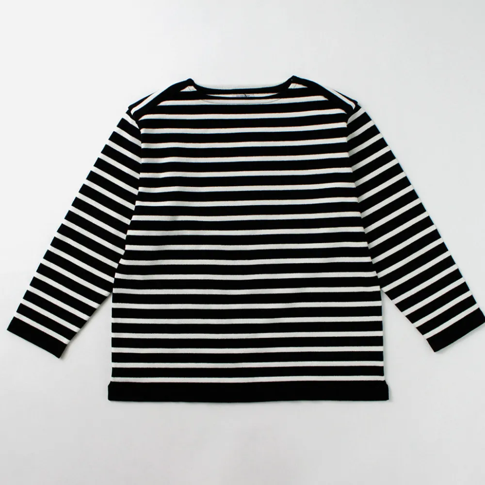 YONETOMI NEW BASIC T-Shirts^/ Wave Cotton Basque Knit Pullover