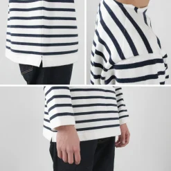 YONETOMI NEW BASIC T-Shirts^/ Wave Cotton Basque Knit Pullover