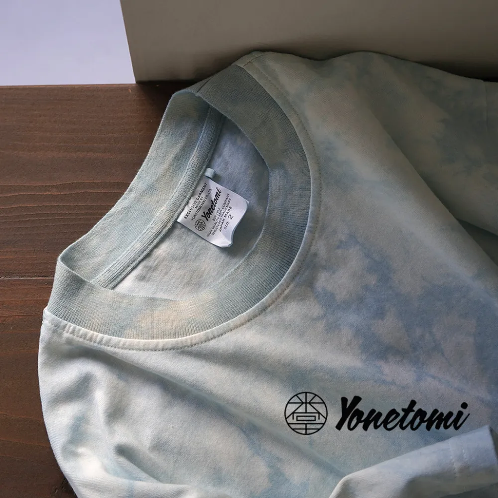 YONETOMI NEW BASIC T-Shirts^/ Yonetomi×Watanabes garment dye T-shirt lightblue