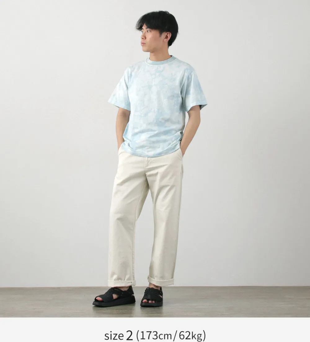YONETOMI NEW BASIC T-Shirts^/ Yonetomi×Watanabes garment dye T-shirt lightblue