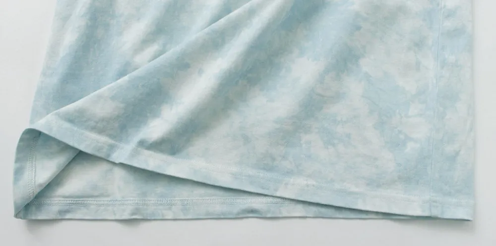 YONETOMI NEW BASIC T-Shirts^/ Yonetomi×Watanabes garment dye T-shirt lightblue