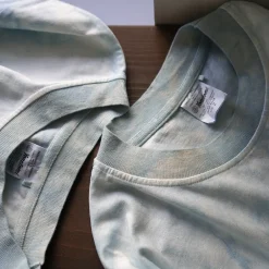 YONETOMI NEW BASIC T-Shirts^/ Yonetomi×Watanabes garment dye T-shirt lightblue